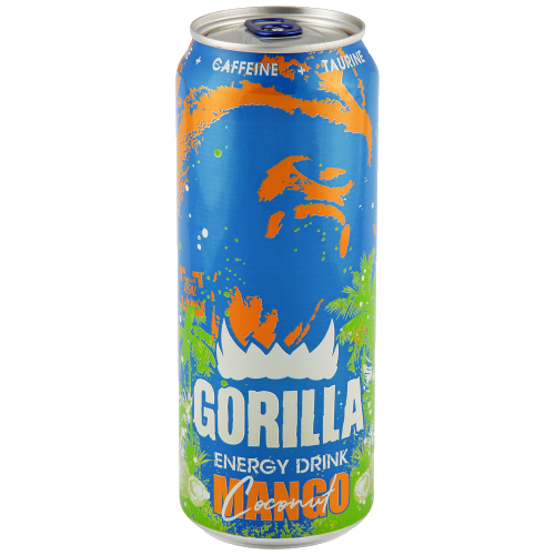 Напиток энергетический Gorilla Mango Coconut тонизирующий сильногазированный 0,45 л
