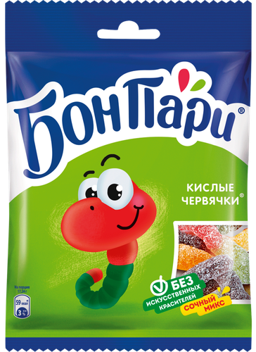 Мармелад жевательный Бон Пари Кислые червячки 75 г