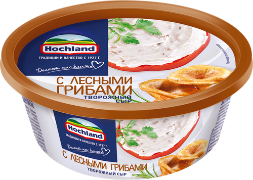 Сыр творожный Hochland с лесными грибами 60% 140 г
