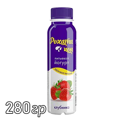 Питьевой йогурт Рохати чон со вкусом клубники 3,2% 280 г