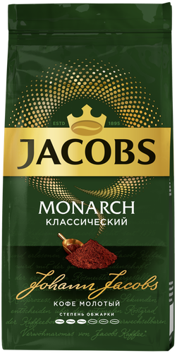 Кофе молотый JACOBS Monarch натуральный жареный 230 г