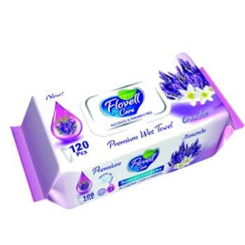 Влажные салфетки Flovell Care с ароматом лаванды 120 шт