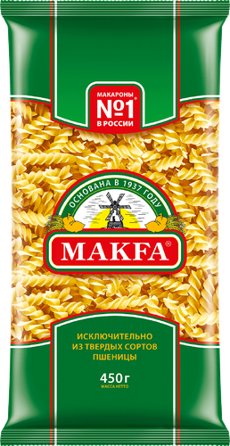 Макароны Makfa Спирали высший сорт 450 г