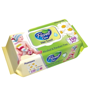 Влажные салфетки Flovell Care Ромашка 100 шт