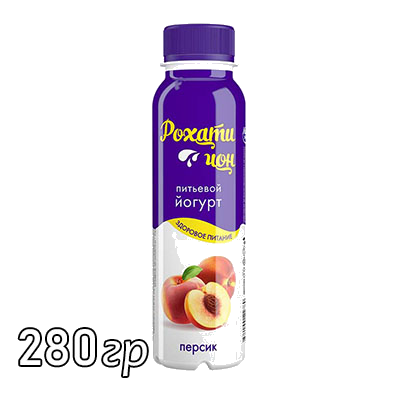 Питьевой йогурт Рохати чон со вкусом персика 3,2% 280 г