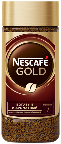 Кофе растворимый с добавлением молотого Nescafe Gold натуральный сублимированный 190 г