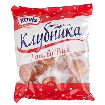 Мини-маффины Kovis клубника 470 г