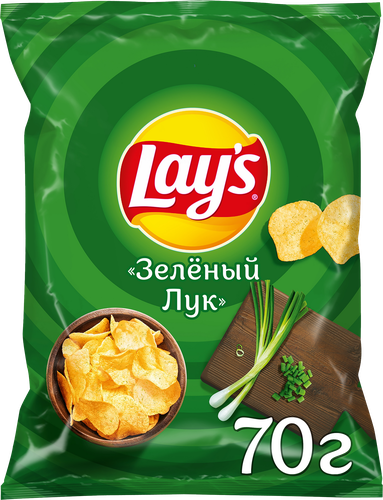Чипсы картофельные Lay's со вкусом молодого зеленого лука 70 г
