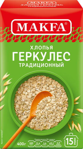 Хлопья овсяные Makfa Геркулес традиционный 400 г