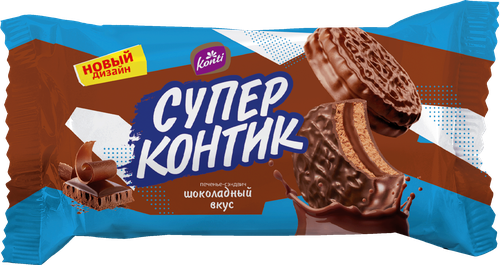 Печенье-сэндвич Konti Супер Контик шоколад 25 г х 4 шт