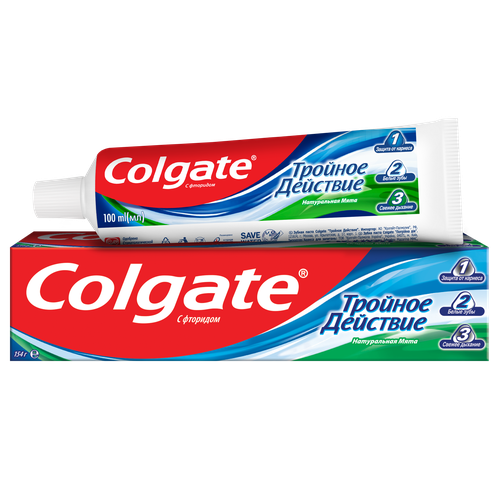 Зубная паста Colgate Тройное действие натуральная мята для защиты от кариеса 50 мл
