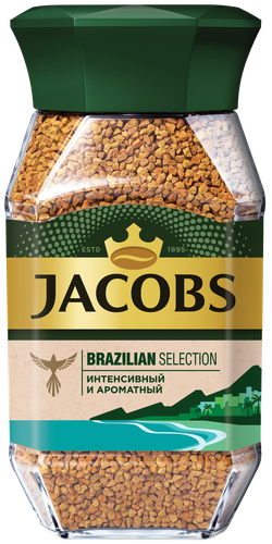 Кофе растворимый Jacobs Brazilian Selection/Monarch Brazilian Selection натуральный сублимированный 95 г